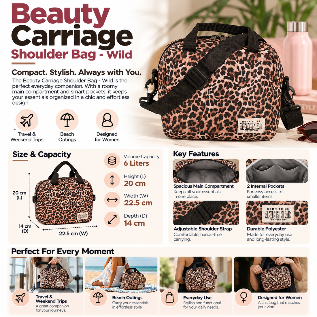 Beauty Carriage Shoulder Bag - Wild