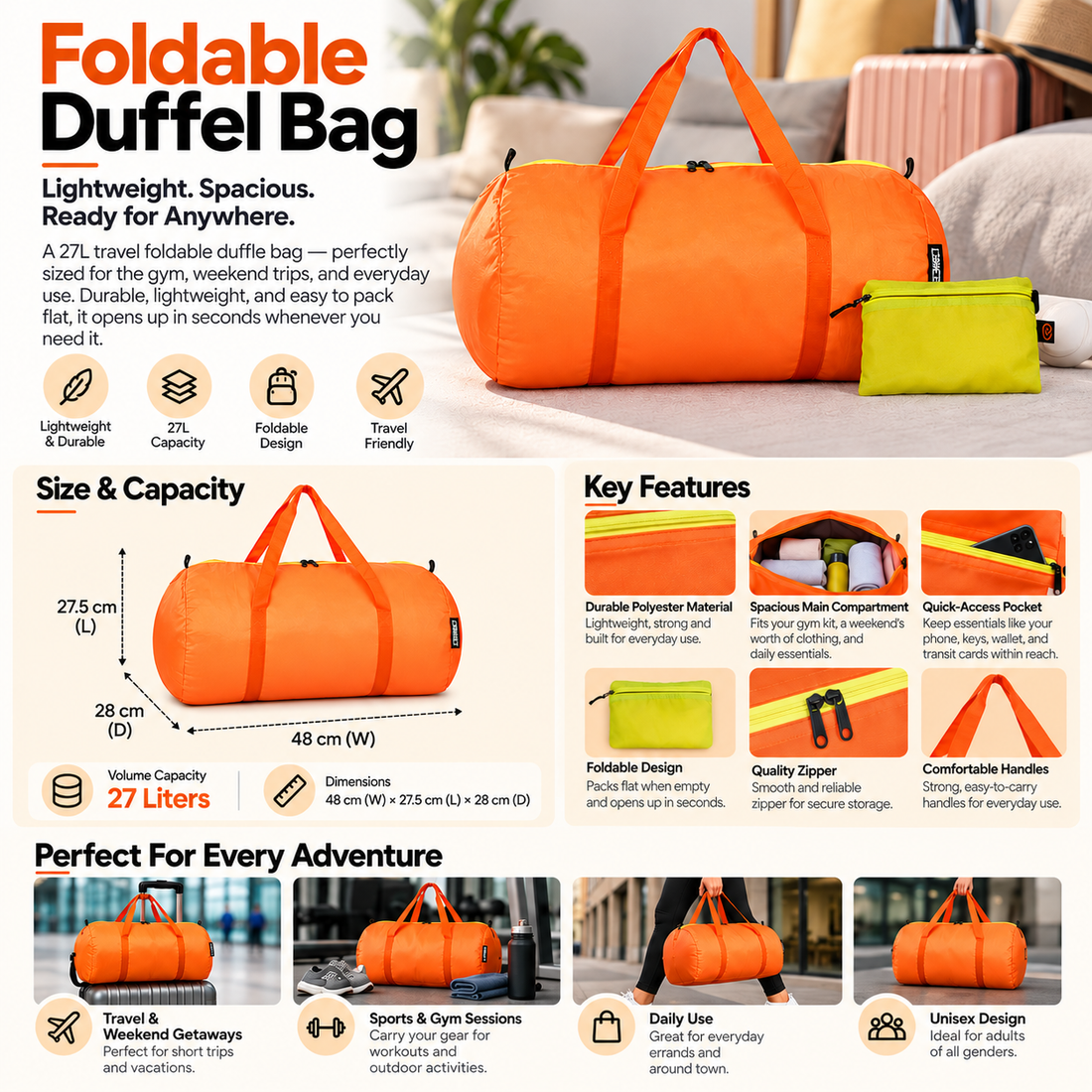 Foldable Duffle Bag