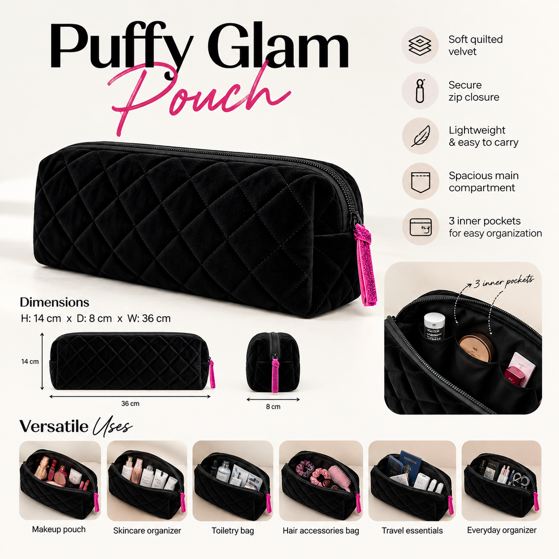 Puffy Glam Pouch