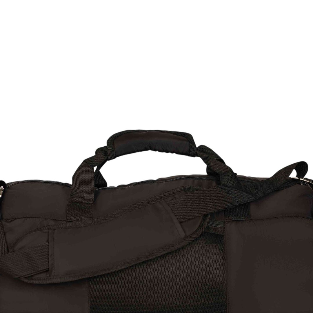 Unlimited Classic duffle bag interior — main compartment and side pockets open
